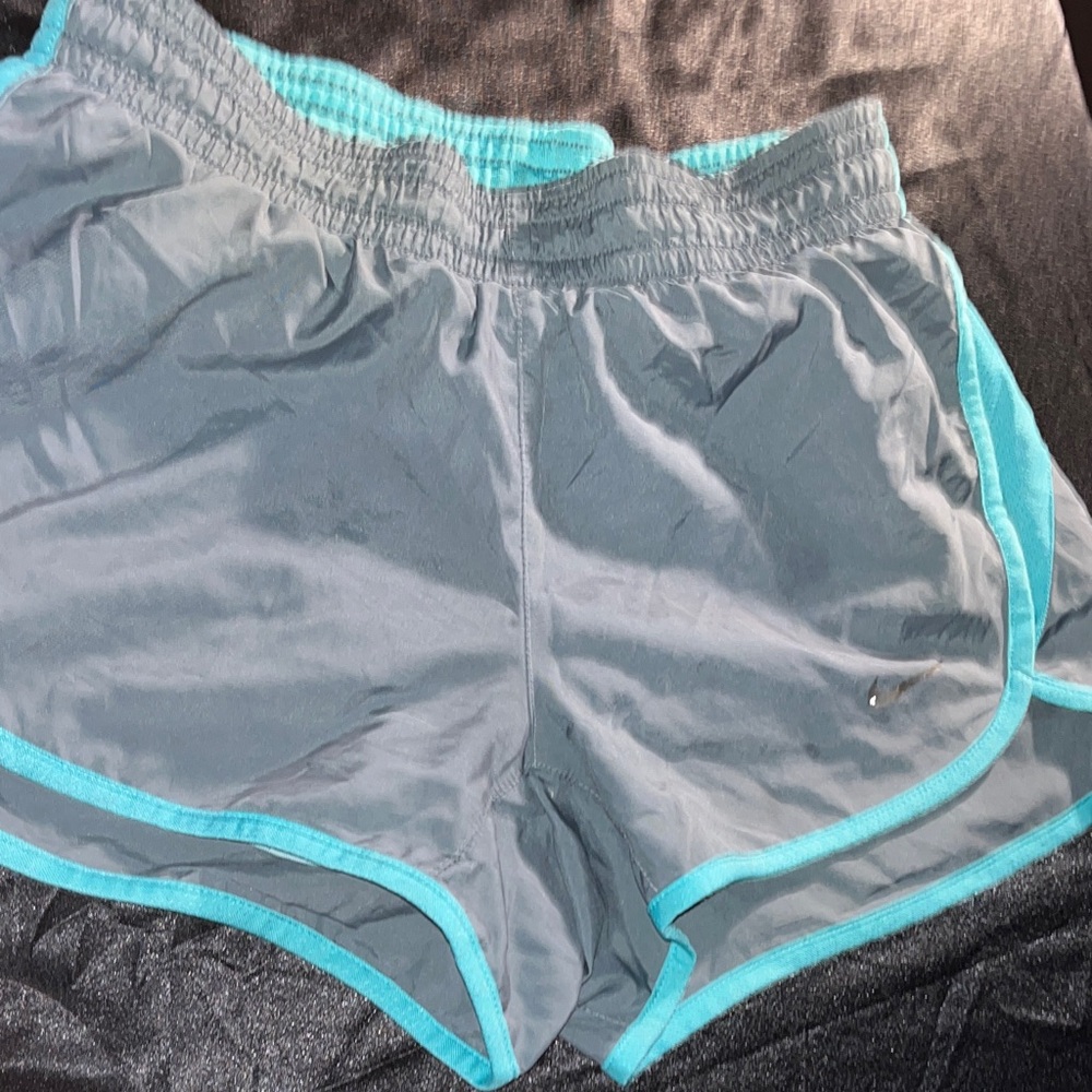Nike Women's Athletic Shorts in Gray and Teal
